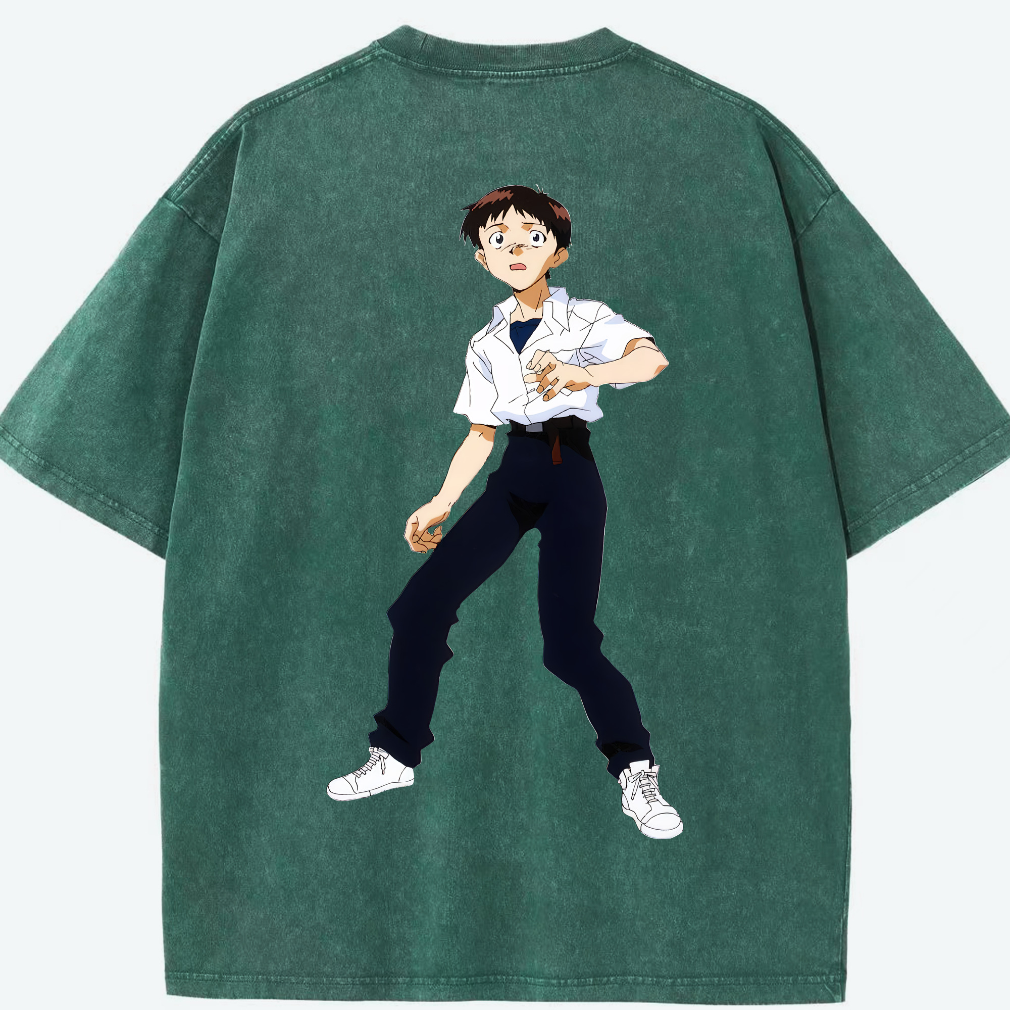 （画像用） EVA 新世紀エヴァンゲリオン 綿100% ヴィンテージ風 半袖Tシャツ（背面プリント）